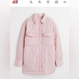 NWT H&M Light Pink Shirt Jacket Size Small
